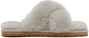 Mou Gray Criss-Cross Slides