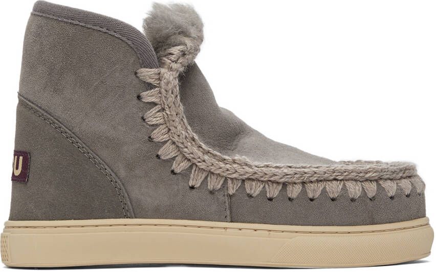 Mou Grey Sneaker Boots