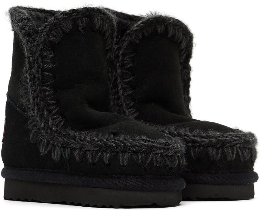 Mou Baby Black Suede Ankle Boots - Picture 3