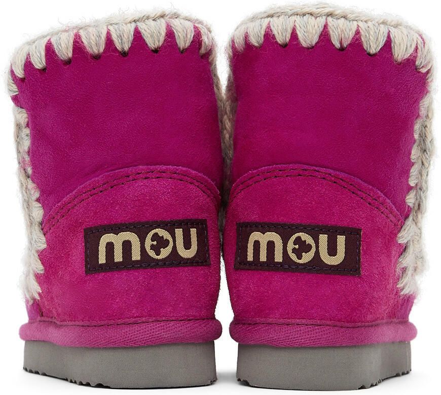 Mou Baby Pink Suede Ankle Boots - Picture 2