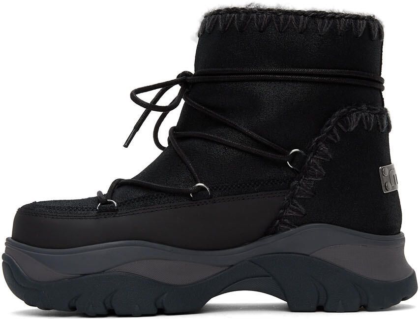 Mou Black Chunky Sneaker Lace-Up Boots - Picture 4
