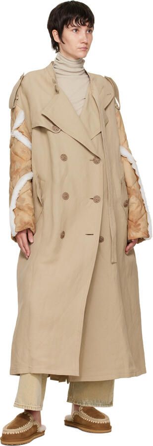 Mou Brown Full Stitch Slippers - Picture 6