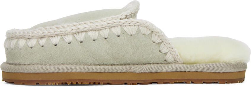 Mou Gray Full Stitch Slippers - Picture 4