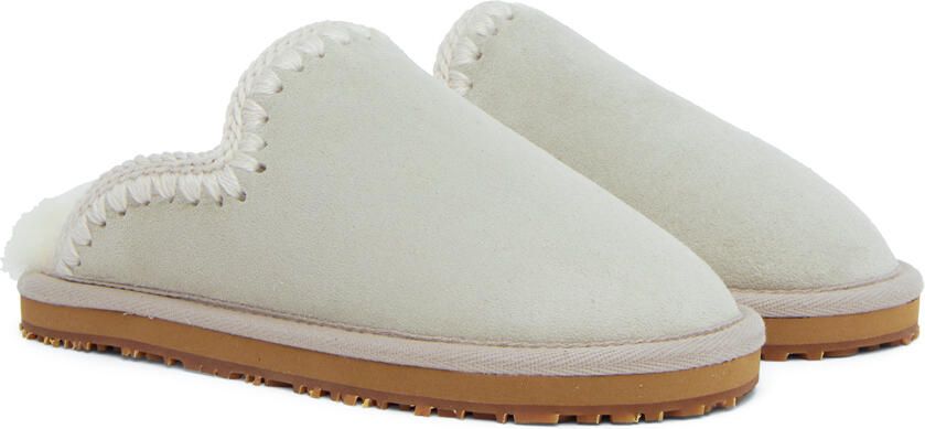 Mou Gray Stitch Slippers - Picture 2