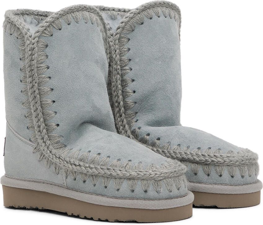 Mou Kids Blue Suede Boots - Picture 3