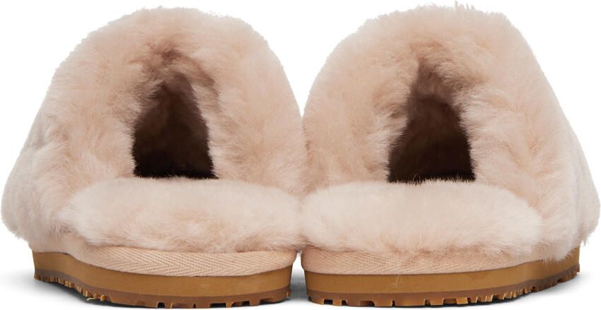 Mou Pink Sheepskin Fur Slippers