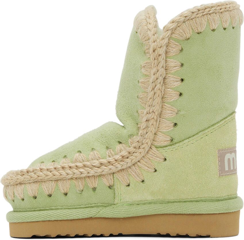 Mou SSENSE Exclusive Kids Green Boots