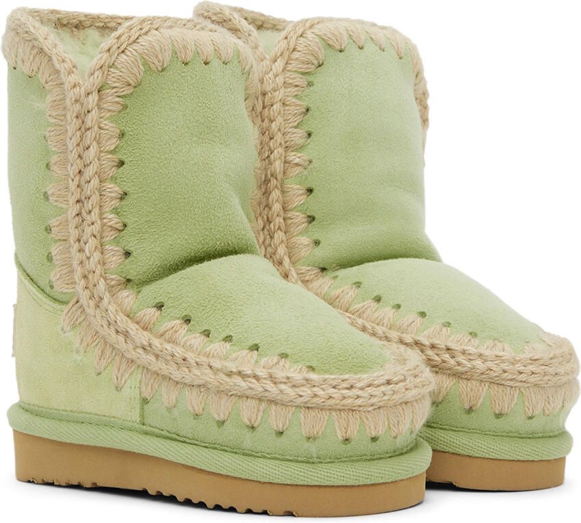 Mou SSENSE Exclusive Kids Green Boots - Picture 3