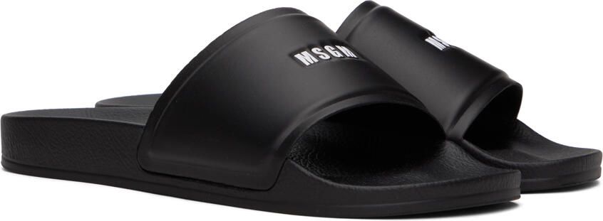 MSGM Black Micro Logo Slides - Picture 2
