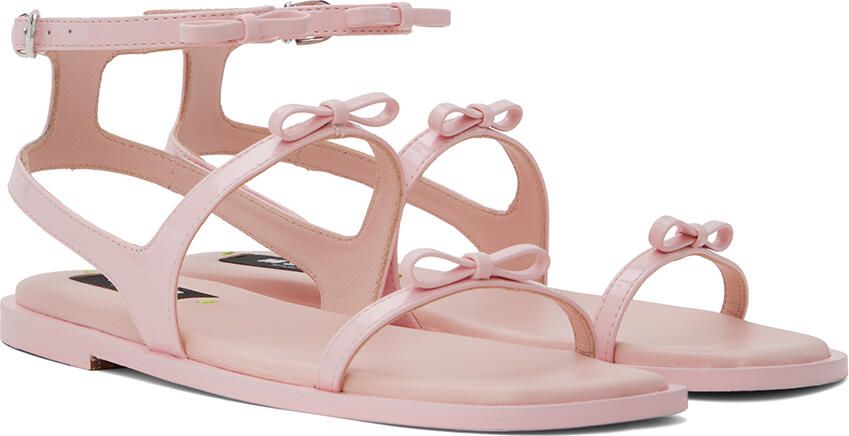 MSGM Pink Bow Flat Sandals - Picture 2