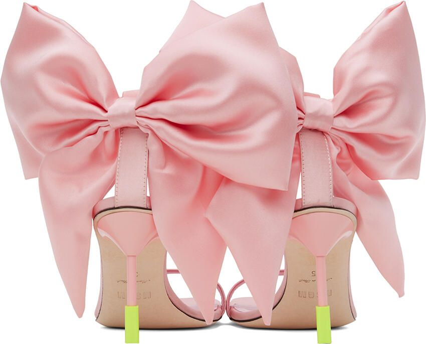 MSGM Pink Bow Heeled Sandals - Picture 3
