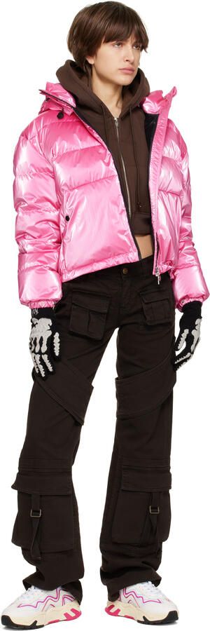 MSGM White & Pink Vortex Sneakers - Picture 4