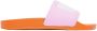 MSGM Pink & Orange Embossed Slides - Thumbnail 1