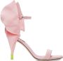 MSGM Pink Bow Heeled Sandals - Thumbnail 1