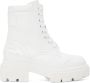 MSGM White Lace-Up Boots - Thumbnail 1