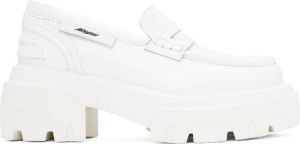MSGM White Platform Loafers