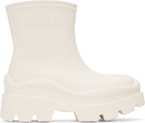 MSGM White Supergomma Boots