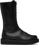 NEOUS Black Leather Spika Mid-Calf Boots - Thumbnail 1