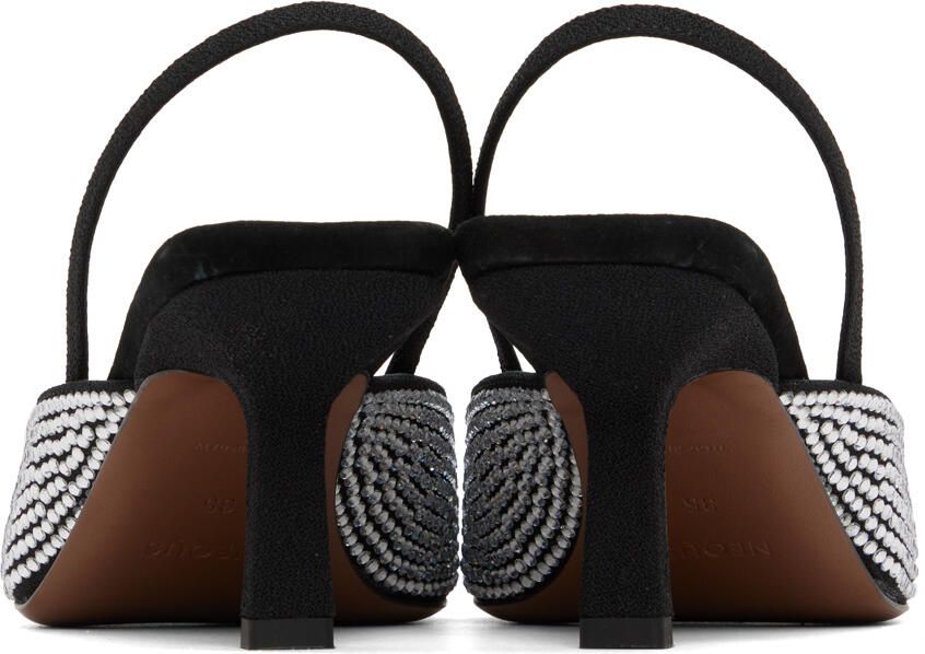 NEOUS Black Kamui Heeled Sandals