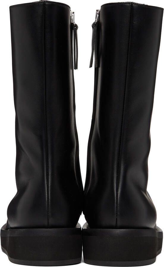 NEOUS Black Leather Spika Mid-Calf Boots - Picture 3