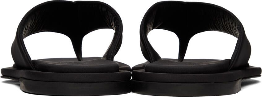 NEOUS Black Nylon Lanke Flat Sandals - Picture 2