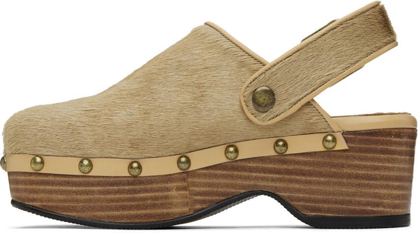 NEUTE Beige Valentina Clogs - Picture 2