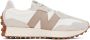 New Balance White & Taupe 327 Sneakers - Thumbnail 1