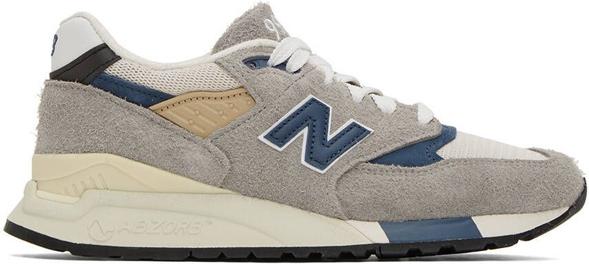 New Balance Gray & Blue Made In USA 998 Sneakers