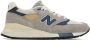 New Balance Gray & Blue Made In USA 998 Sneakers - Thumbnail 1