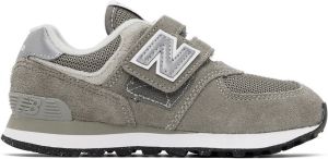 New Balance Kids Gray 574 Core Hook & Loop Little Kids Sneakers