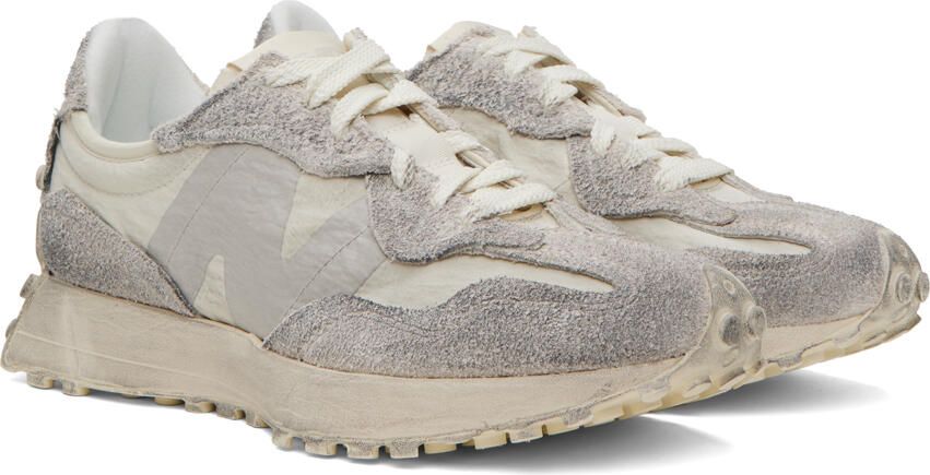 New Balance Beige & Gray 327 Sneakers - Picture 2