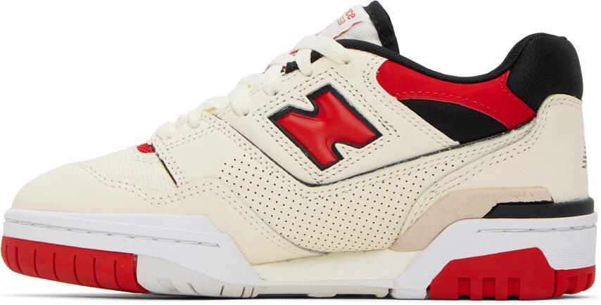 New Balance Off-White & Green 550 Sneakers - Picture 3