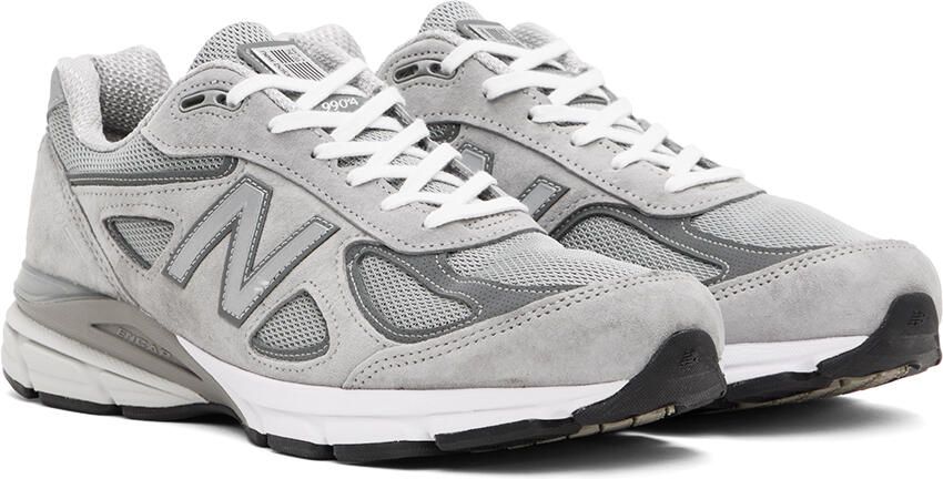 New Balance Gray Made in USA 990v4 Core Sneakers - Picture 2