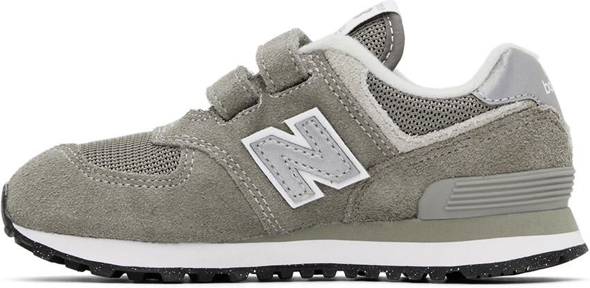 New Balance Kids Gray 574 Core Hook & Loop Little Kids Sneakers - Picture 3