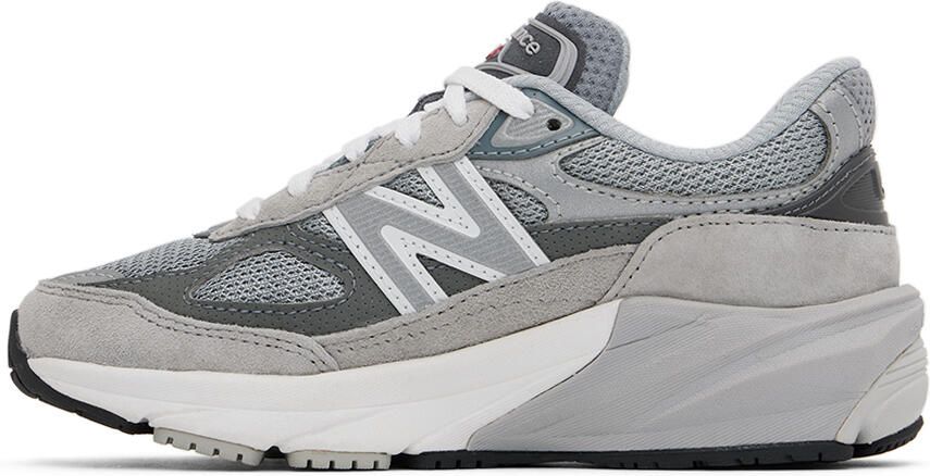 New Balance Kids Gray 990v6 Sneakers - Picture 3