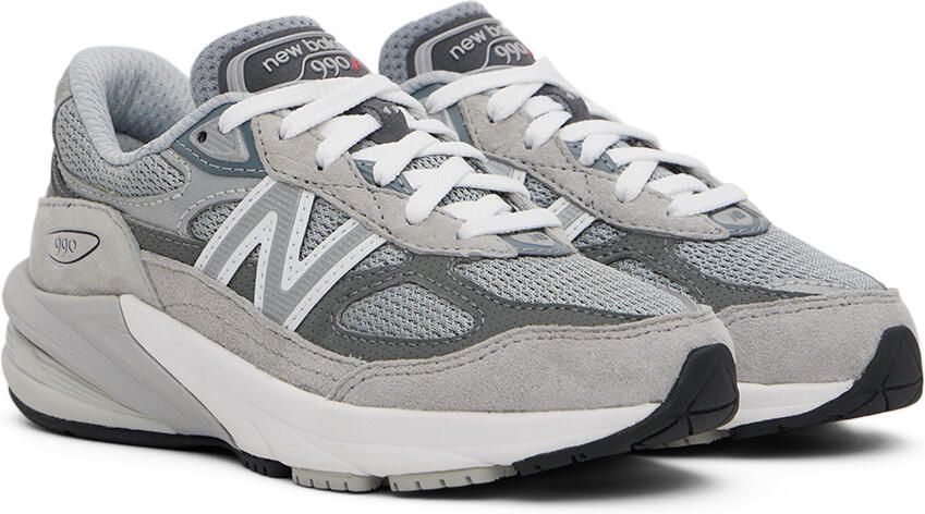 New Balance Kids Gray 990v6 Sneakers - Picture 2