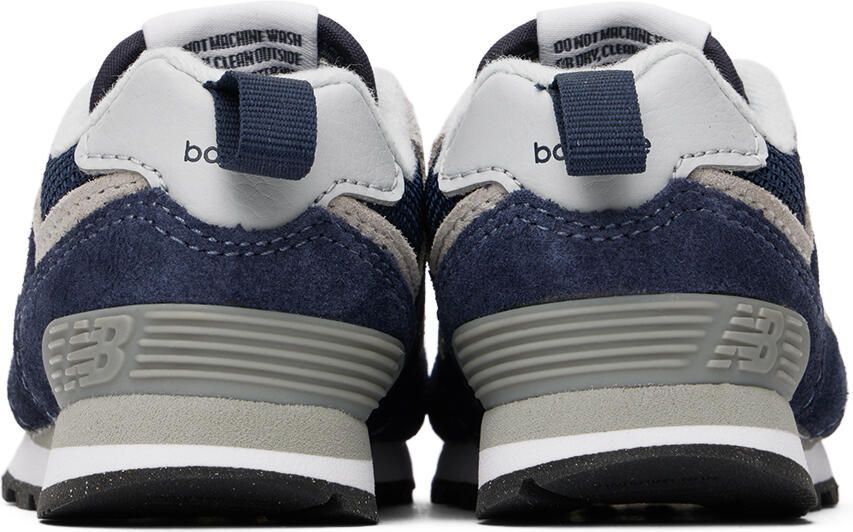 New Balance Kids Navy 574 Core Bungee Sneakers