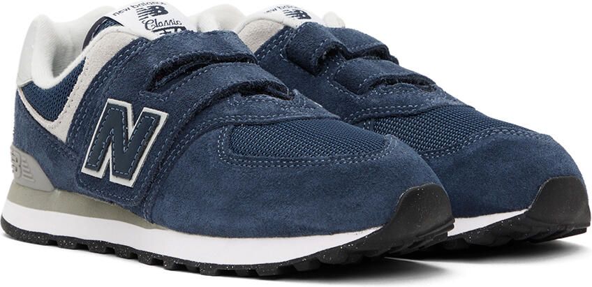 New Balance Kids Navy 574 Core Hook & Loop Little Kids Sneakers - Picture 2