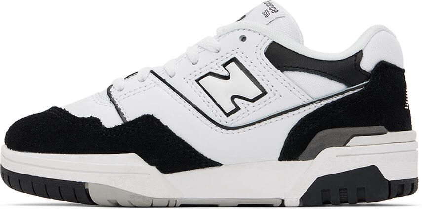 New Balance Kids White & Black 550 Sneakers - Picture 3