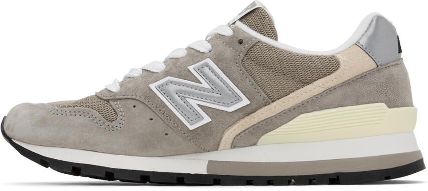 New Balance Gray & Khaki Made In USA 996 Core Sneakers - Picture 7