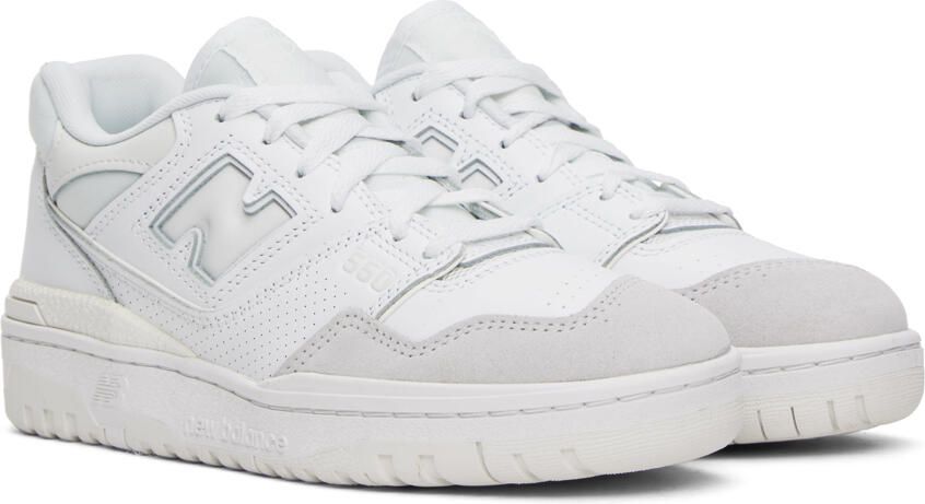 New Balance White & Tan 550 Sneakers - Picture 5