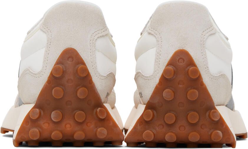 New Balance White & Beige 327 Sneakers