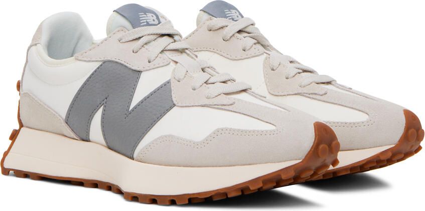 New Balance White & Beige 327 Sneakers - Picture 2