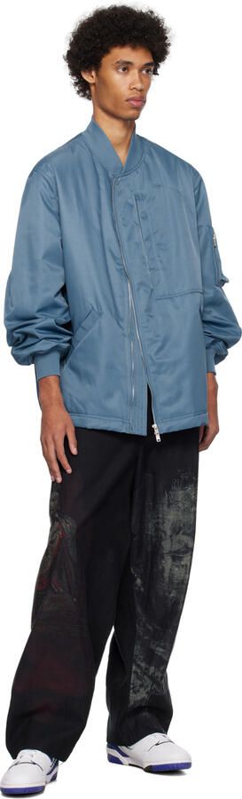 New Balance White & Blue 550 Sneakers - Picture 7