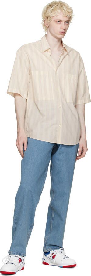 New Balance White & Blue 550 Sneakers - Picture 4