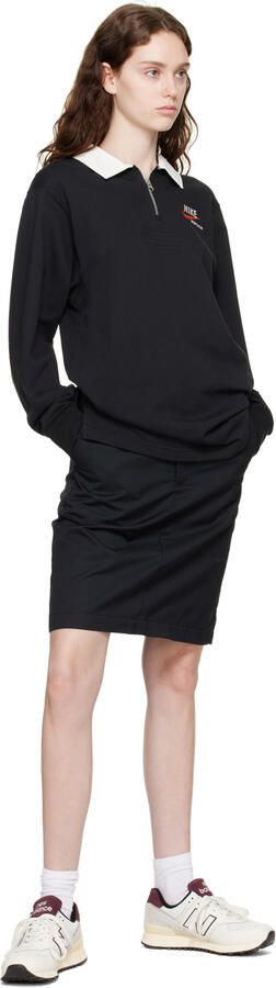 New Balance White & Burgundy 574 Sneakers - Picture 4