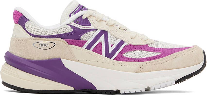 New Balance Off-White & Purple Made in USA 990v6 Sneakers