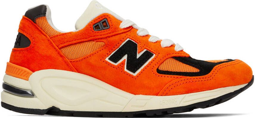 New Balance Orange Made in USA 990v2 Sneakers