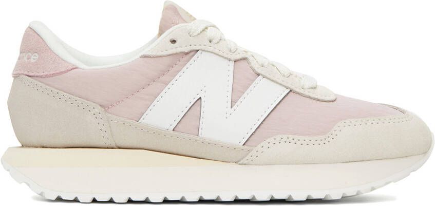 New Balance Pink & White 237 Sneakers
