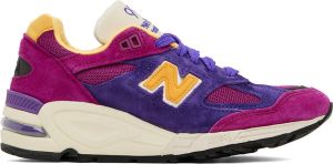 New Balance Purple & Yellow Made In USA 990V2 Sneakers